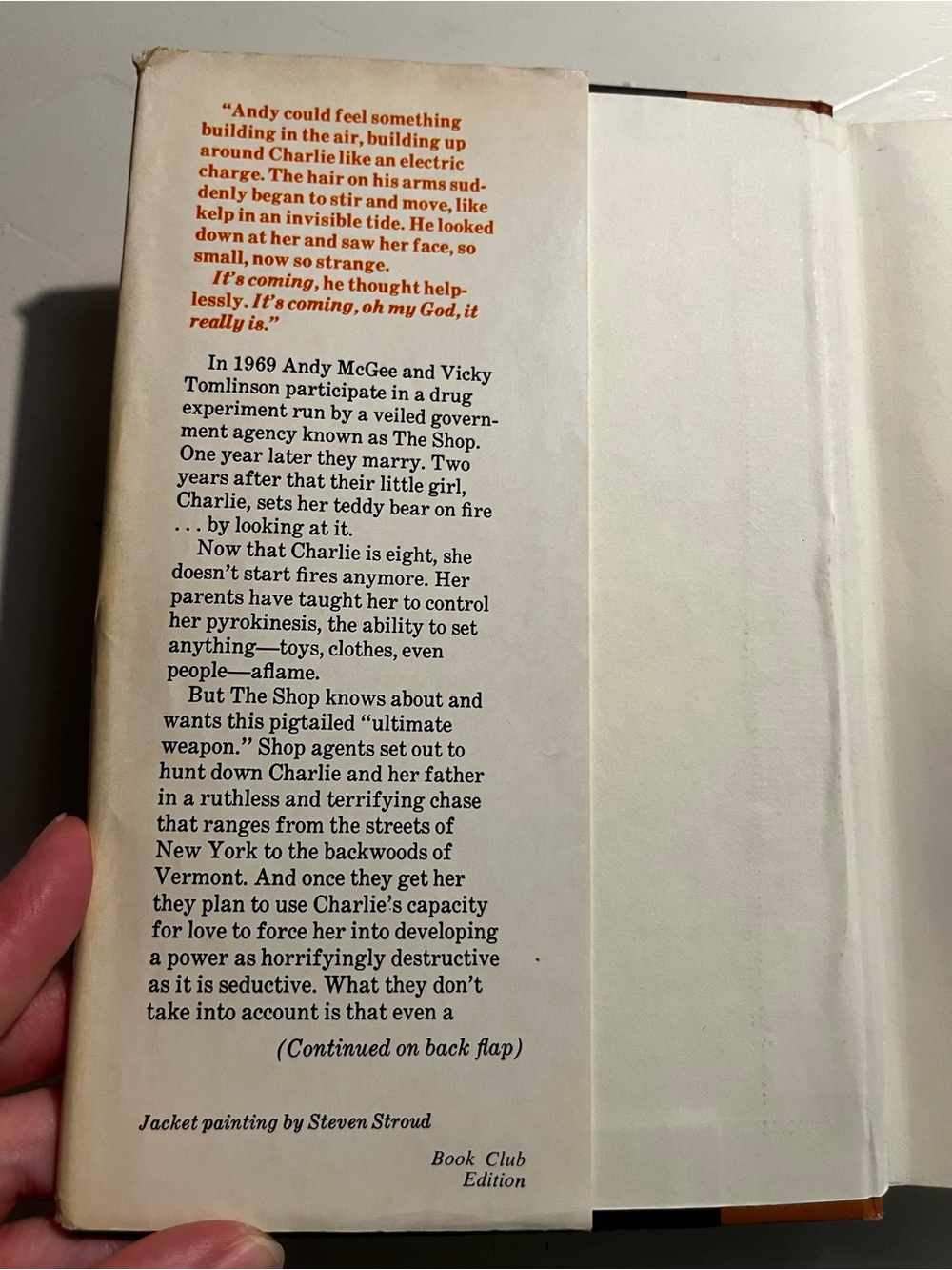 Stephen King Firestarter Hardcover Book - Picture 2 of 9